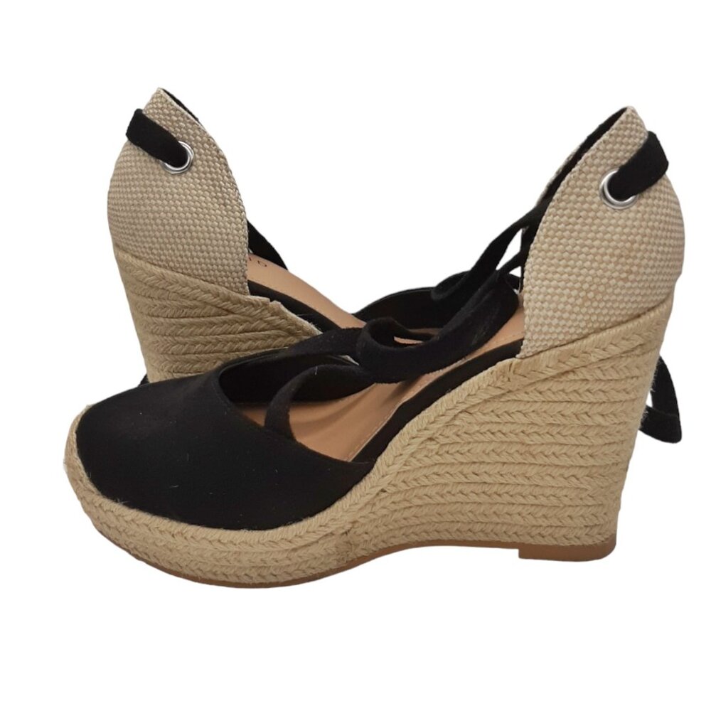 Torrid Ankle Wrap Espadrille Wedge SZ 8.5WW - Picture 12 of 15